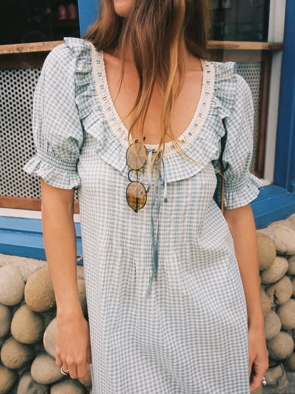 Christy Dawn Inez Bleu Picnic Gingham